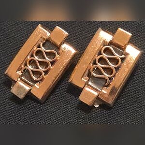 Vintage Renoir Copper Clip-On Earrings